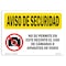 Signmission OSHA Security Sign, 3.5" Height, 5" Width, Camera Or Video Prohibited Spanish, Landscape OS-SN-D-35-L-11509 - alternate 1